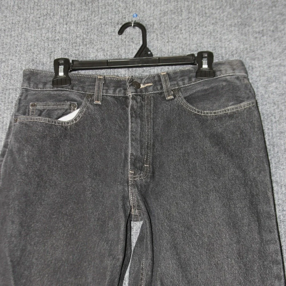 Vintage‎ Faded Glory Jeans Mens 32x32 Black Relaxed Fit Denim DFD-4903